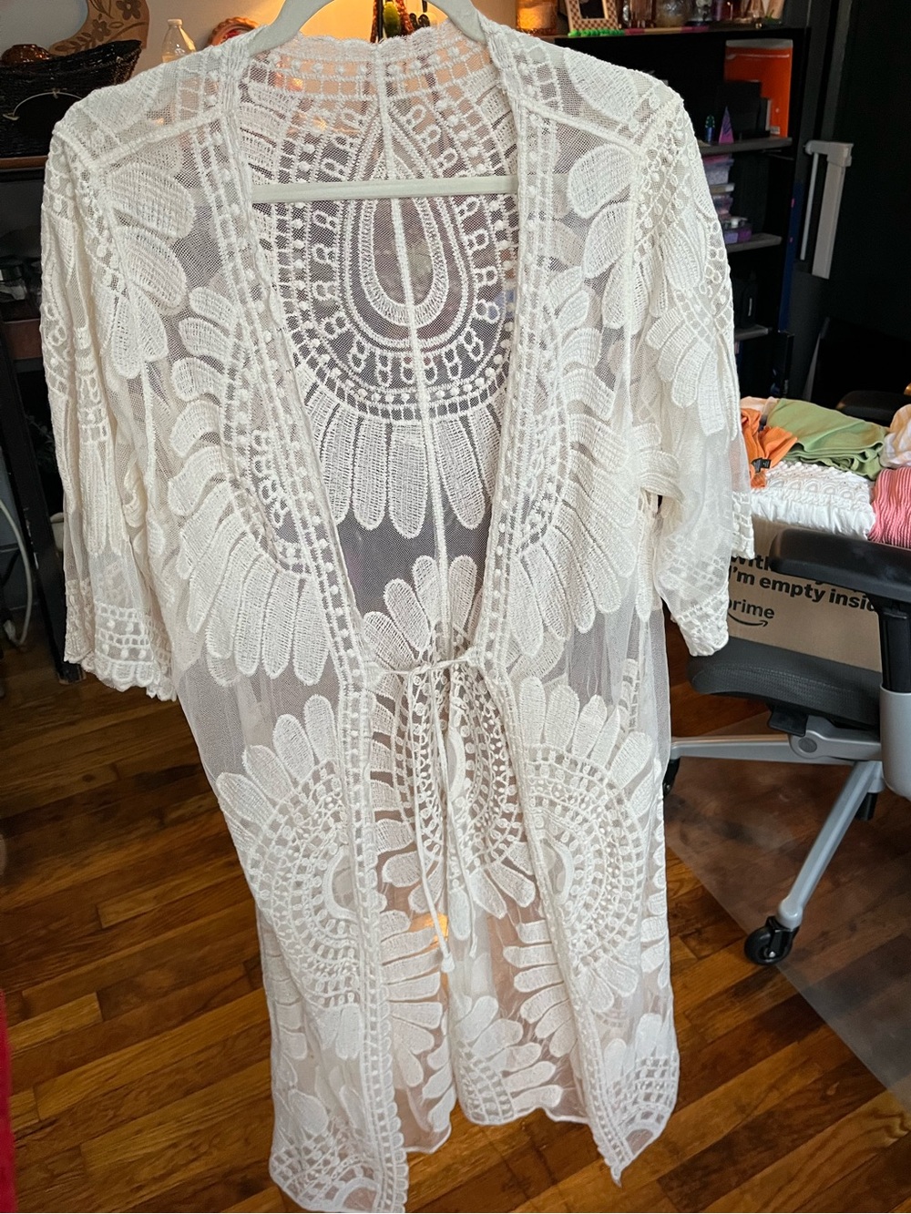 NWOT Lace Kimono Cover-Up in Ivory
